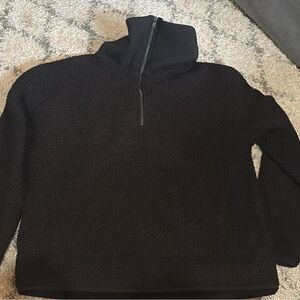 Elle Women's Black Zip-Up Sweater